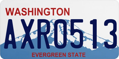 WA license plate AXR0513