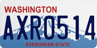 WA license plate AXR0514