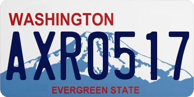WA license plate AXR0517