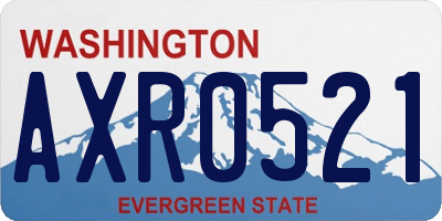 WA license plate AXR0521