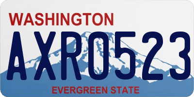 WA license plate AXR0523