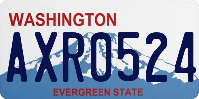 WA license plate AXR0524