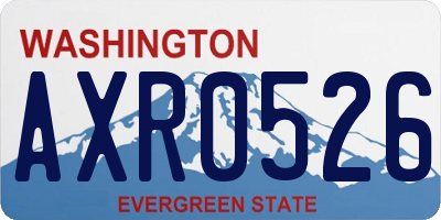 WA license plate AXR0526