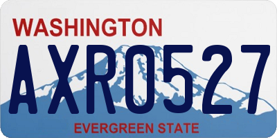 WA license plate AXR0527