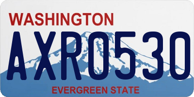 WA license plate AXR0530