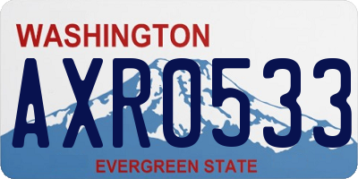 WA license plate AXR0533