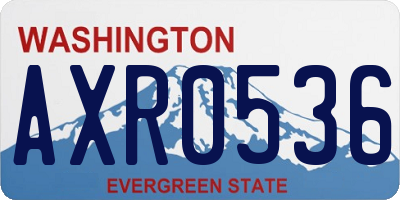 WA license plate AXR0536