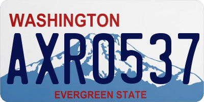 WA license plate AXR0537