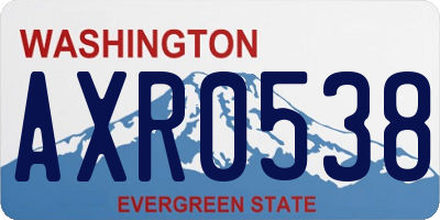 WA license plate AXR0538