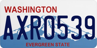 WA license plate AXR0539