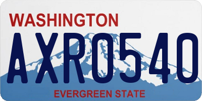 WA license plate AXR0540