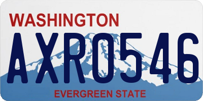 WA license plate AXR0546