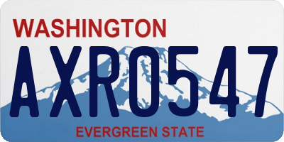 WA license plate AXR0547