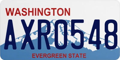 WA license plate AXR0548
