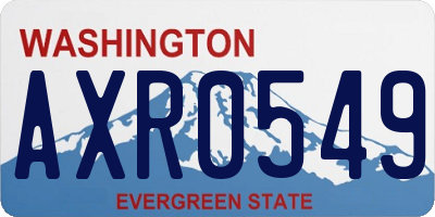 WA license plate AXR0549