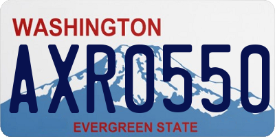 WA license plate AXR0550