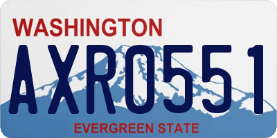 WA license plate AXR0551