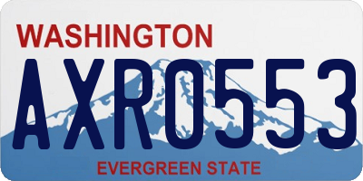 WA license plate AXR0553