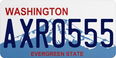 WA license plate AXR0555