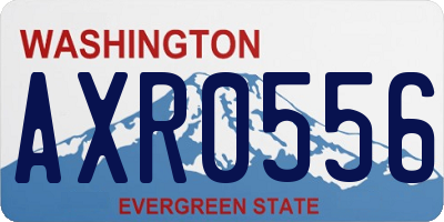 WA license plate AXR0556
