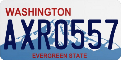 WA license plate AXR0557