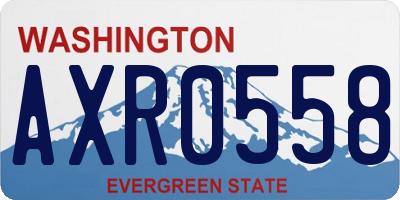 WA license plate AXR0558
