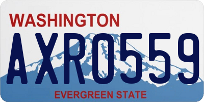 WA license plate AXR0559