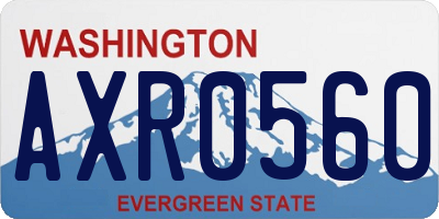 WA license plate AXR0560