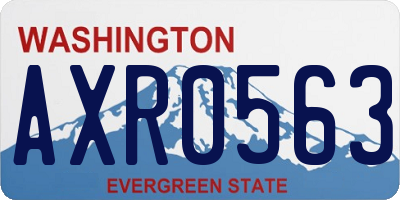 WA license plate AXR0563