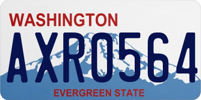 WA license plate AXR0564