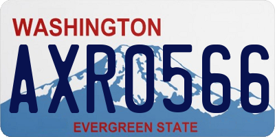 WA license plate AXR0566
