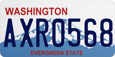 WA license plate AXR0568