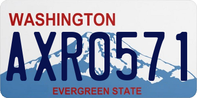 WA license plate AXR0571