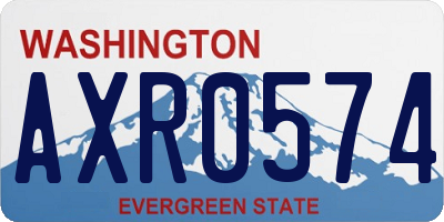 WA license plate AXR0574
