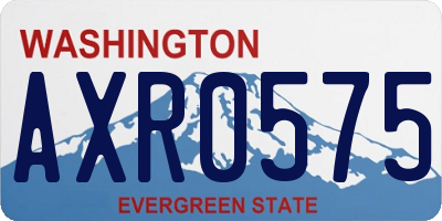 WA license plate AXR0575