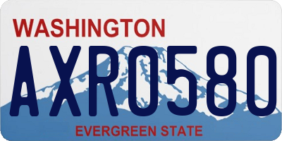 WA license plate AXR0580