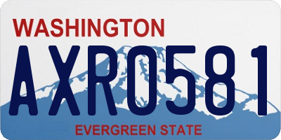 WA license plate AXR0581