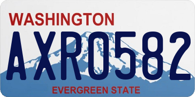 WA license plate AXR0582