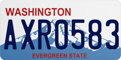 WA license plate AXR0583