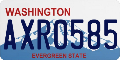 WA license plate AXR0585