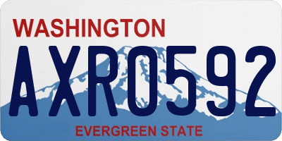WA license plate AXR0592