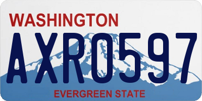 WA license plate AXR0597