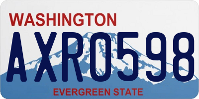 WA license plate AXR0598