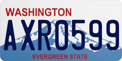 WA license plate AXR0599