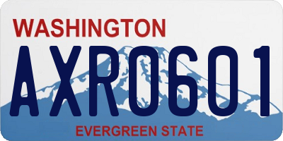 WA license plate AXR0601