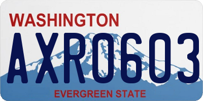 WA license plate AXR0603