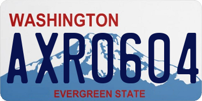 WA license plate AXR0604