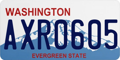 WA license plate AXR0605