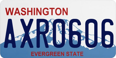 WA license plate AXR0606