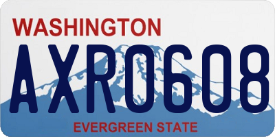 WA license plate AXR0608